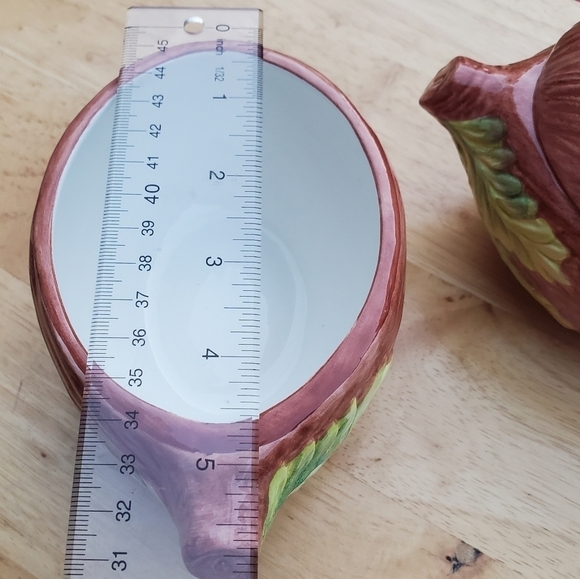 Vietri Made in Italy Hand Painted Sugar/Trinket Box Lidded Bowl Set of 2 - Picture 10 of 10